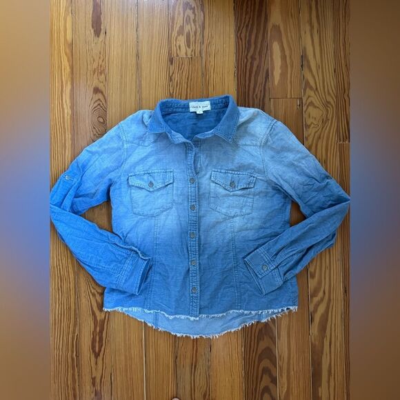 Cloth and Stone Cropped Corduroy Buttondown - Picture 1 of 7